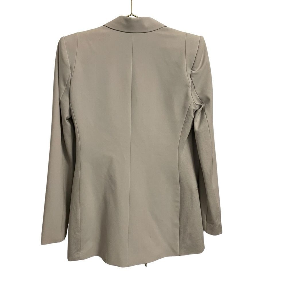 BCBGMAXAZRIA Bailey Blazer Pearl Grey Double Breasted Tailored Jacket Small - Picture 6 of 8